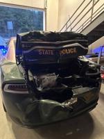 NH trooper, K9 partner Ivy uninjured after cruiser hit from behind in Merrimack